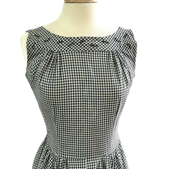 Vintage Black and White Gingham Check McKettrick - Picture 6 of 10